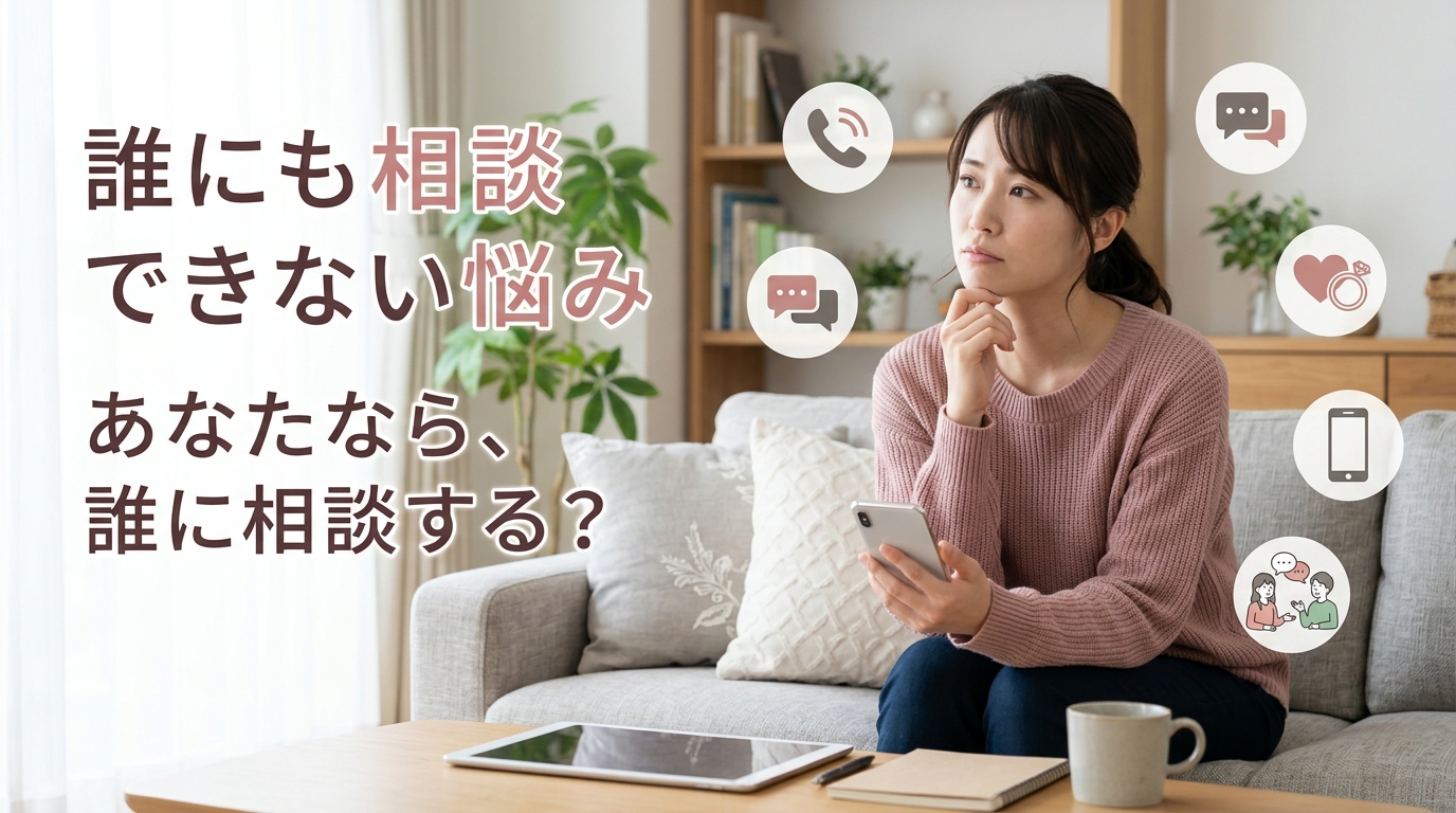 誰にも相談できない悩み。あなたなら、誰に相談する？