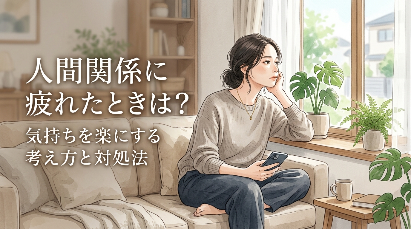 人間関係に疲れたときは？気持ちを楽にする考え方と対処法。
