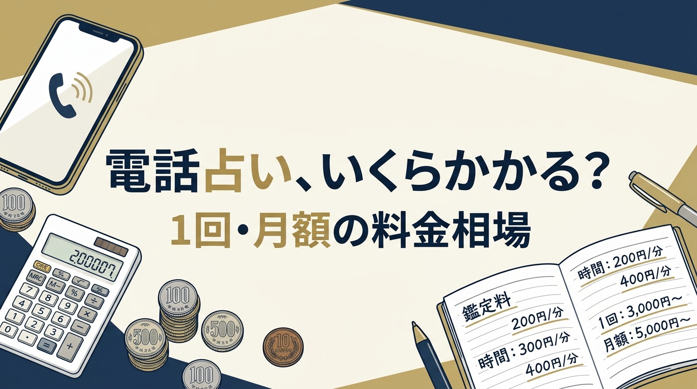 電話占い、いくらかかる？1回・月額の料金相場